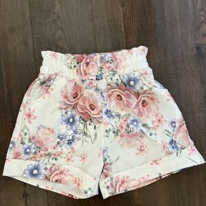 Floral High-Waisted Shorts